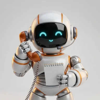 AI Voice Receptionist robot mascot